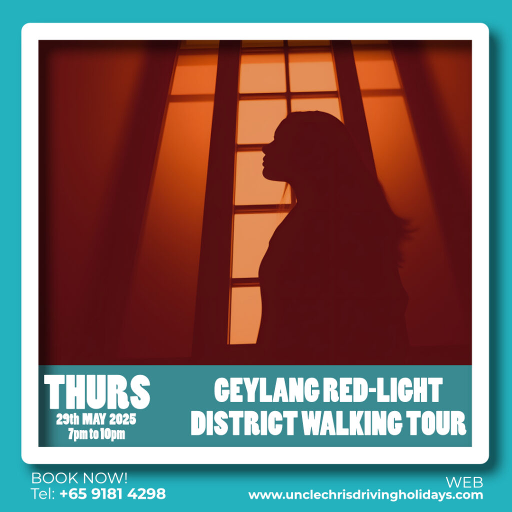GEYLANG RED-LIGHT DISTRICT WALKING TOUR Thurs, 29th May 2025 7pm to 10pm